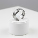 Men's Brushed Vertical Grooved Polished Tungsten Ring